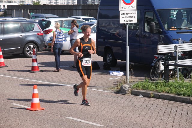 A woman running and jogging outdoors